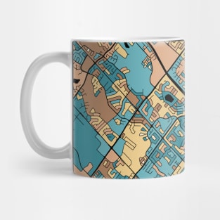 Brampton Map Pattern in Mid Century Pastel Mug